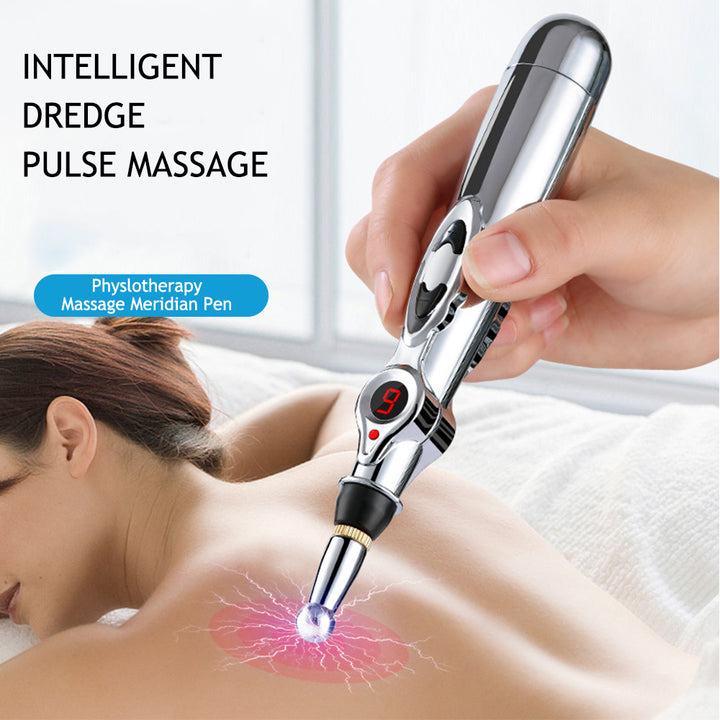 Premium Electronic Acupuncture Pen for Body Massage - EMS Microcurrent Acupressure Meridian Pen with 9 Adjustable Intensity 