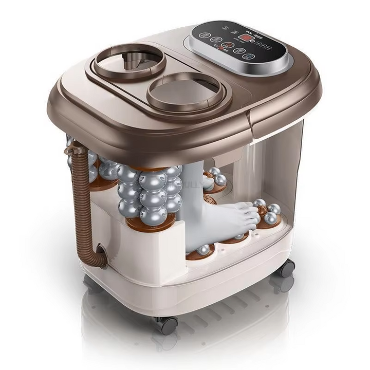 Premium Foot Spa Bath Massager with Heat, 12 Rollers, Digital Control, Pedicure Stone for Acupressure Shiatsu Massage, Foot Pain Relief, Adjustable Temperature, Home Foot Soak Therapy - StrengthXPhysiotherapy