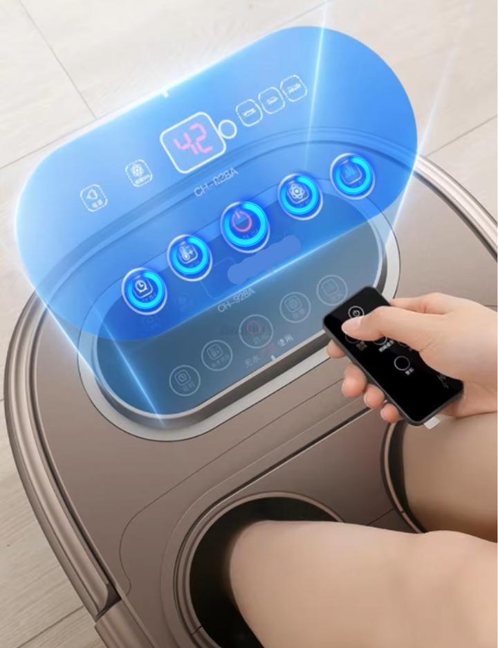 Premium Foot Spa Bath Massager with Heat, 12 Rollers, Digital Control, Pedicure Stone for Acupressure Shiatsu Massage, Foot Pain Relief, Adjustable Temperature, Home Foot Soak Therapy - StrengthXPhysiotherapy