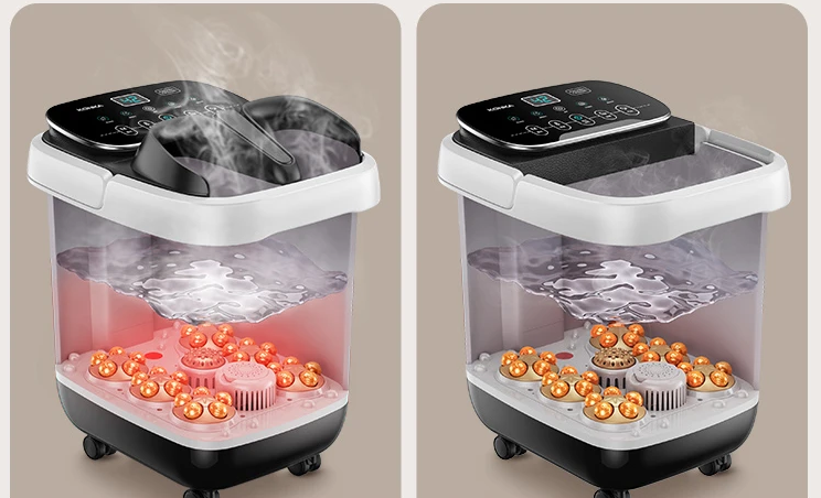 Premium Foot Spa Bath Massager with Heat, 12 Rollers, Digital Control, Pedicure Stone for Acupressure Shiatsu Massage, Foot Pain Relief, Adjustable Temperature, Home Foot Soak Therapy - StrengthXPhysiotherapy