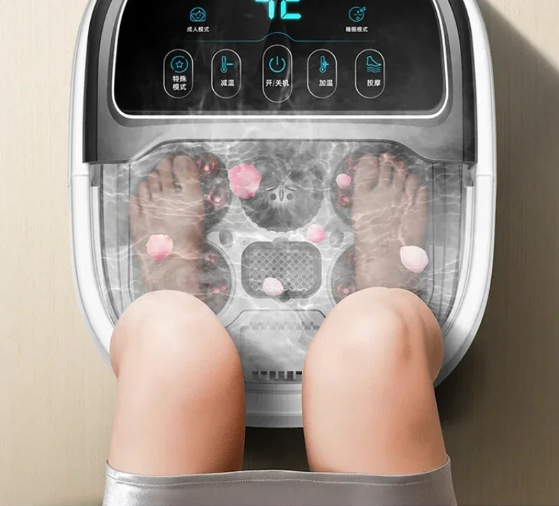 Premium Foot Spa Bath Massager with Heat, 12 Rollers, Digital Control, Pedicure Stone for Acupressure Shiatsu Massage, Foot Pain Relief, Adjustable Temperature, Home Foot Soak Therapy - StrengthXPhysiotherapy