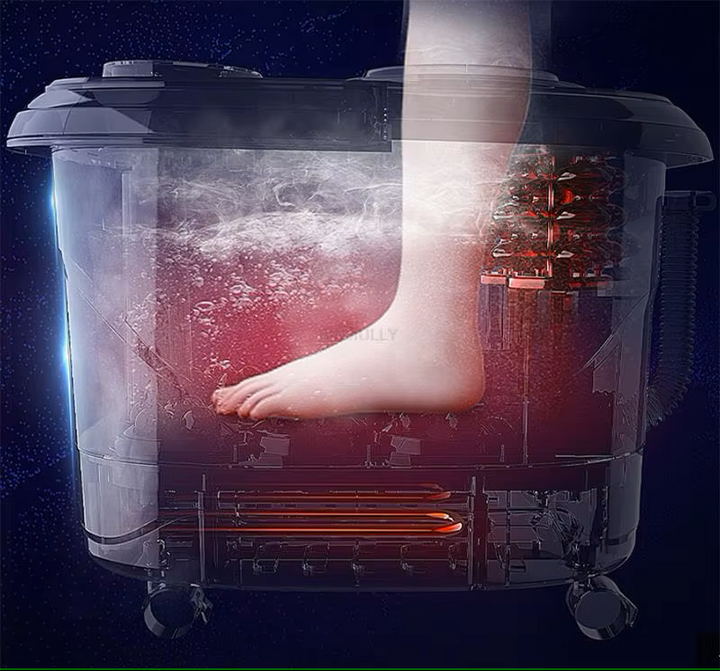 Premium Foot Spa Bath Massager with Heat, 12 Rollers, Digital Control, Pedicure Stone for Acupressure Shiatsu Massage, Foot Pain Relief, Adjustable Temperature, Home Foot Soak Therapy - StrengthXPhysiotherapy