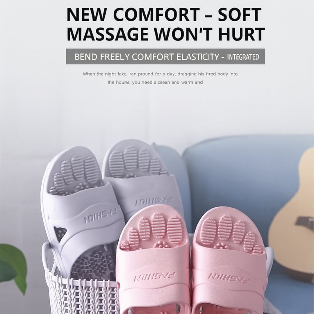 Premium Extra Large Acupoint Massage Slippers – Non-Slip Hollow Design for Indoor Home and Bathroom Use, Comfortable Sole Support for Men and Women, Ideal for Relaxation and Foot Therapy - StrengthXPhysiotherapy
