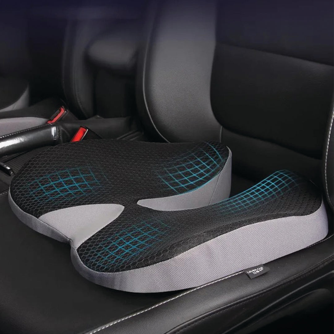 Premium Non-Slip Orthopedic Memory Foam Cushion – Tailbone and Sciatica Pain Relief Seat Cushion for Prostate Comfort, Back Support, and Chair or Car Use - StrengthXPhysiotherapy