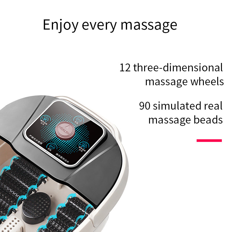 Premium Foot Spa Bath Massager with Heat, 12 Rollers, Digital Control, Pedicure Stone for Acupressure Shiatsu Massage, Foot  
