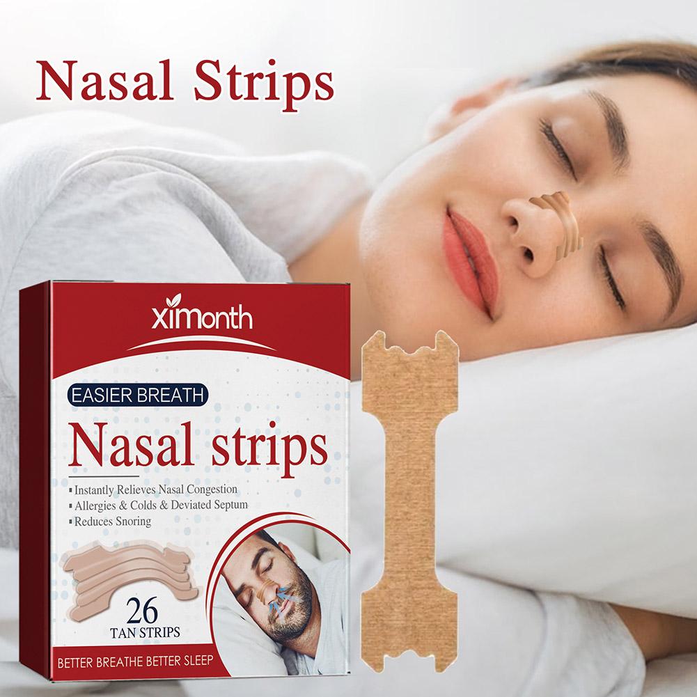 Premium 26Pcs Anti Snoring Nasal Strips for Easy Breathing, Relieves Nasal Congestion, Allergy & Cold Relief, Improves Sleep 