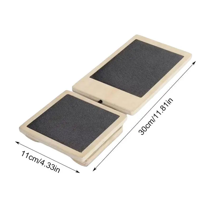 Premium Ankle Balance Board – Foot Strengthener for Pilates & Stability Training, Relieves Plantar Fasciitis, Improves Balance & Posture, Wood Design for Ankle Sprain Rehab, 30cm x 10.8cm - StrengthXPhysiotherapy