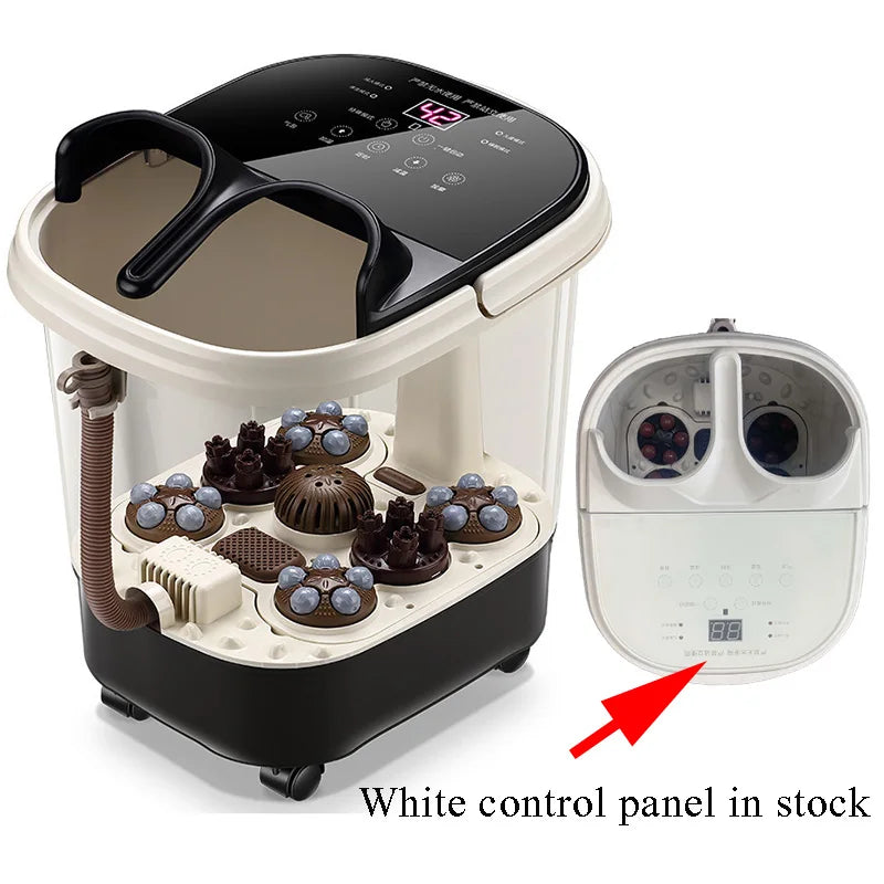 Premium Foot Spa Bath Massager with Heat, 12 Rollers, Digital Control, Pedicure Stone for Acupressure Shiatsu Massage, Foot  