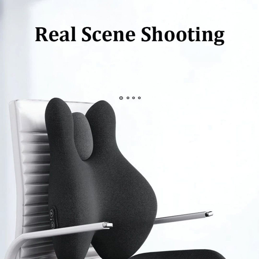 Premium Memory Foam Massage Chair Cushion Set – Electric Waist Pad with Hot Compress for Soreness Relief, Orthopedic Pillow for Car, Office, and Home Use - StrengthXPhysiotherapy