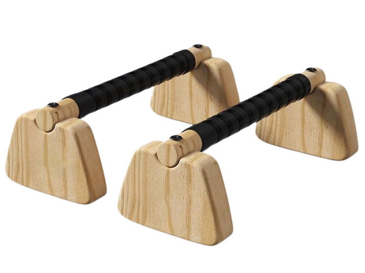 Premium Wooden Push-up Bars – Beech Wood Pull Up Stand Handles for Home Fitness, Calisthenics Exercise Equipment, Non-slip 