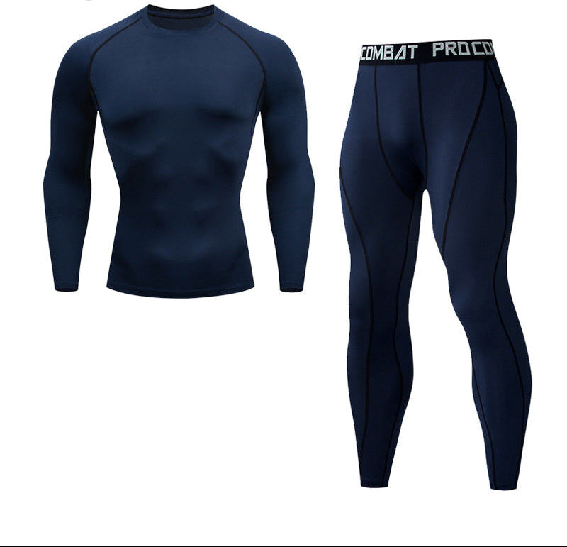 Premium Men’s Compression Sportswear Set – Gym Tights & Rashguard, Workout & Running Tracksuit, Training Clothes for Jogging