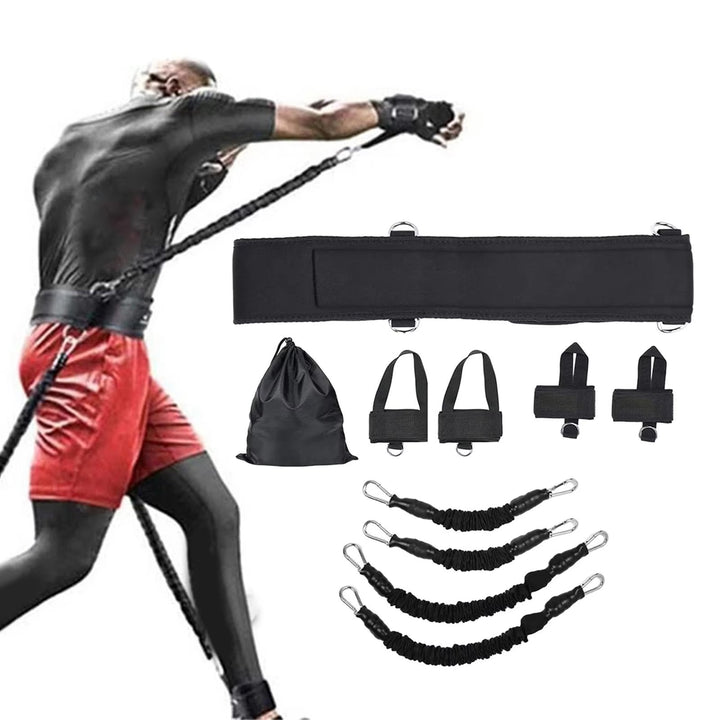 Premium Boxing Resistance Band Set – Leg Strength & Agility Training Strap System for MMA, Muay Thai, Boxing, Basketball & Fitness – Adjustable, High-Quality Resistance Bands for Explosive Power - StrengthXPhysiotherapy