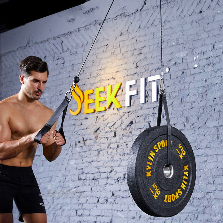 Premium Cable Pulley System – Adjustable Gym Fitness Equipment for Lat Pull, Tricep, Bicep, Back & Shoulder Workout, High 