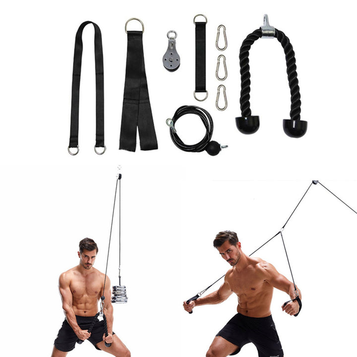 Premium Cable Pulley System – Adjustable Gym Fitness Equipment for Lat Pull, Tricep, Bicep, Back & Shoulder Workout, High 