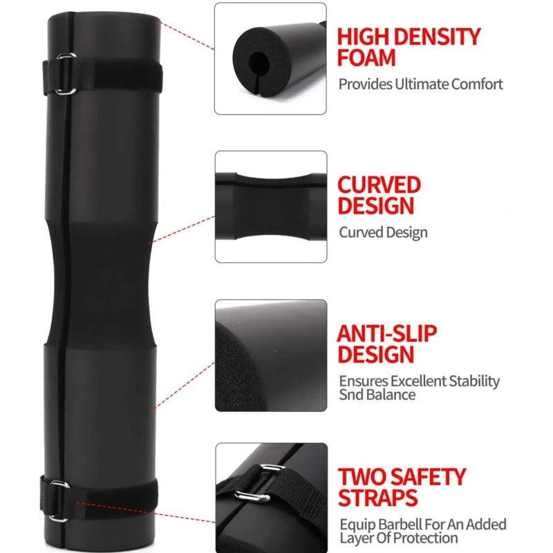 Premium Weightlifting Barbell Pad – Protective Squat Neck & Shoulder Support Pad for Gym Hip Training, Comfortable Foam Cushion for Weight Lifting Equipment - StrengthXPhysiotherapy