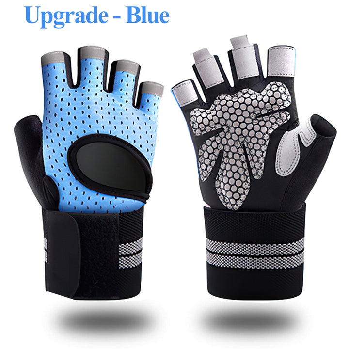 Premium Half Finger Gloves for Gym & Cycling - Anti-Slip Gel Pad Workout Gloves for Men & Women, Fingerless Fitness Gloves,