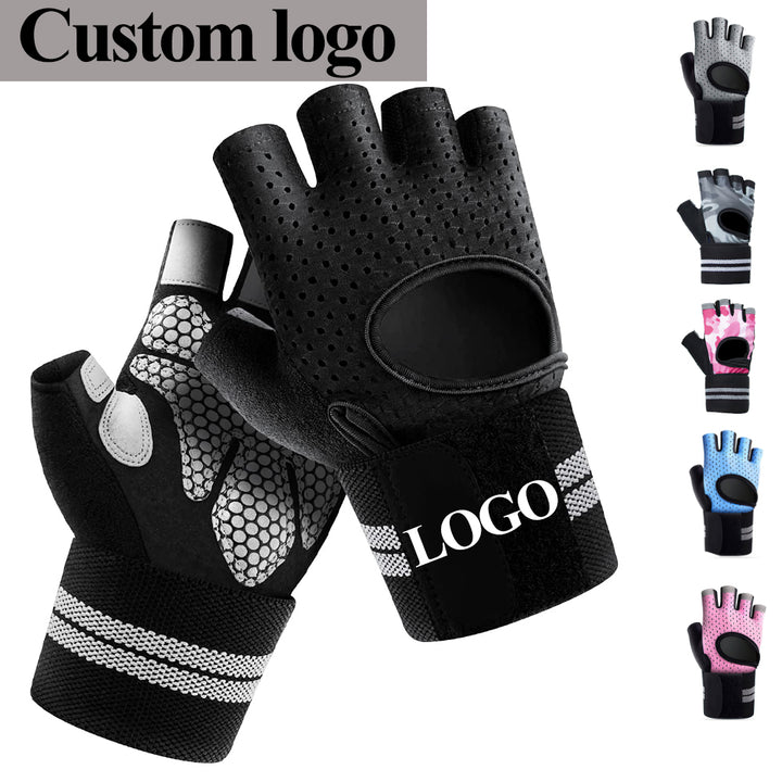Premium Half Finger Gloves for Gym & Cycling - Anti-Slip Gel Pad Workout Gloves for Men & Women, Fingerless Fitness Gloves,