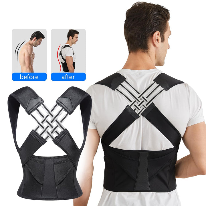 Premium Posture Corrector Back Brace for Men & Women – Adjustable Full Back Support for Pain Relief & Improved Spinal 