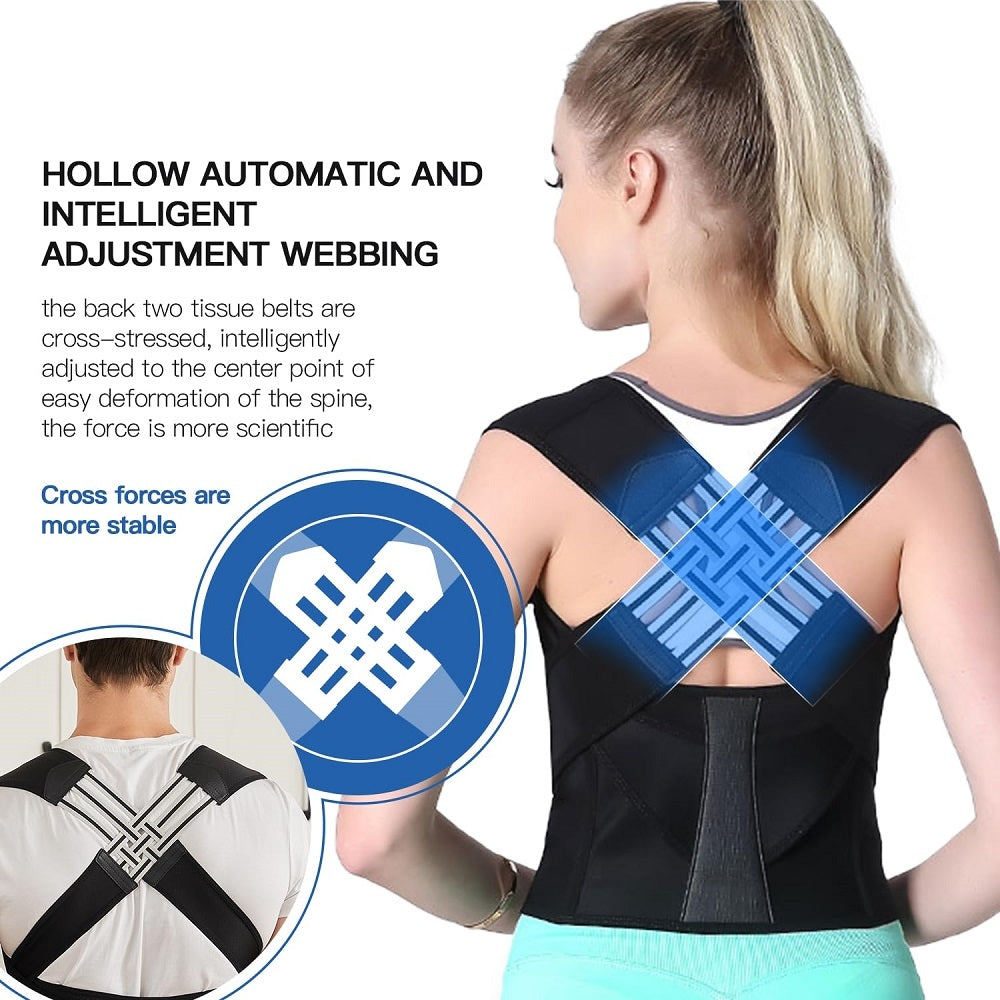 Premium Posture Corrector Back Brace for Men & Women – Adjustable Full Back Support for Pain Relief & Improved Spinal 