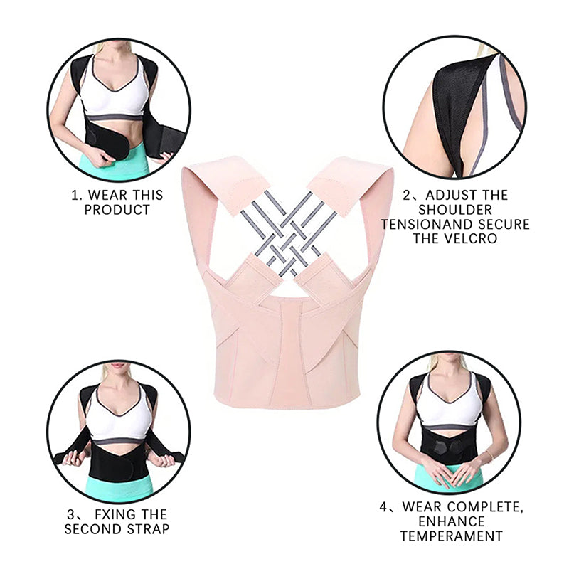 Premium Posture Corrector Back Brace for Men & Women – Adjustable Full Back Support for Pain Relief & Improved Spinal 