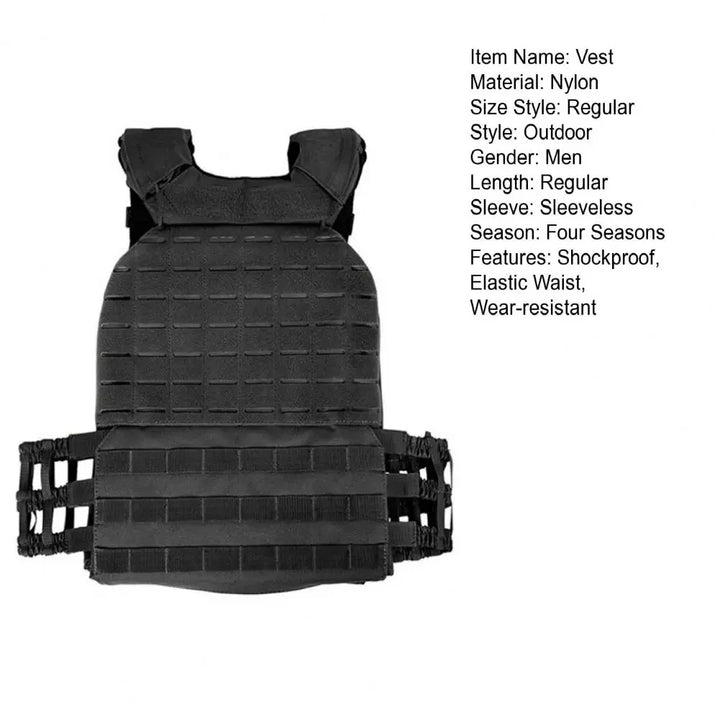 Premium Tactical Hunting Vest for Men – Camouflage Plate Carrier, 900D Outdoor Sports Fitness, Weighted Training Vest,