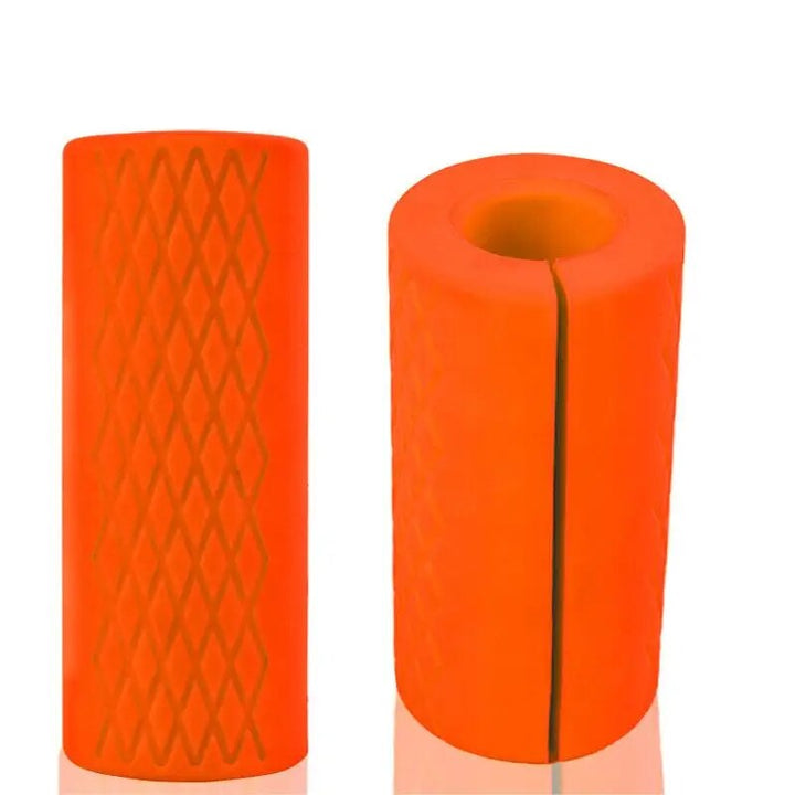 Premium Thick Bar Dumbbell Handles for Weightlifting - Anti-Slip Silicon Grip, Forearm Strength Support, Joint Pain Relief,