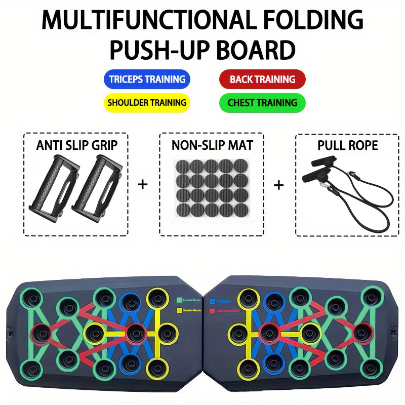 Premium Push-up Board Set – Portable Multifunctional Fitness Equipment for Chest, Abs, Arms & Back Training, Foldable, 