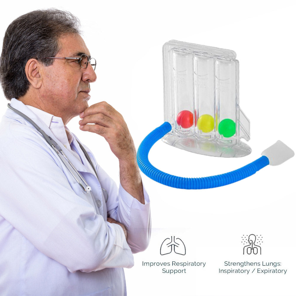 Premium Breathing Exerciser – 3-Ball Lung Function Trainer for Respiratory Health, Improve Lung Capacity & Prevent Mucus 