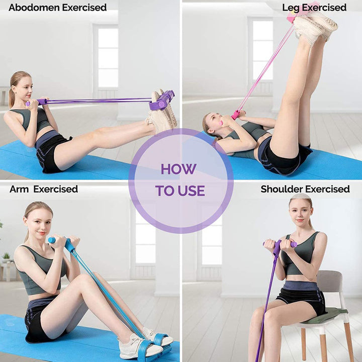 Premium Pedal Resistance Band – Multifunctional Arm, Leg, and Abdominal Trainer for Weight Loss, Bodybuilding, and Full-Body