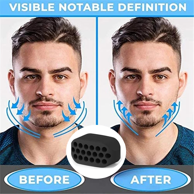 Premium Silicone Jawline Exerciser – Facial Toner & Neck Muscle Trainer – Chew Ball for Jaw, Chin, Cheek, & Tongue Exercise