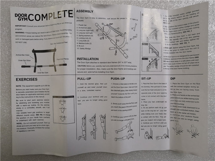 Premium Door Pull-up Bar – No Drilling, Steel Multi-Grip Workout Bar for Home Gym, Chin-up & Strength Training, Padded 
