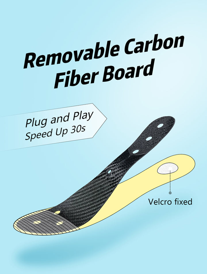 Premium Carbon Fiber Insoles for Running - Full Palm Arch Support, Strong Boost, Enhanced Stability, Anti-Torsion for 