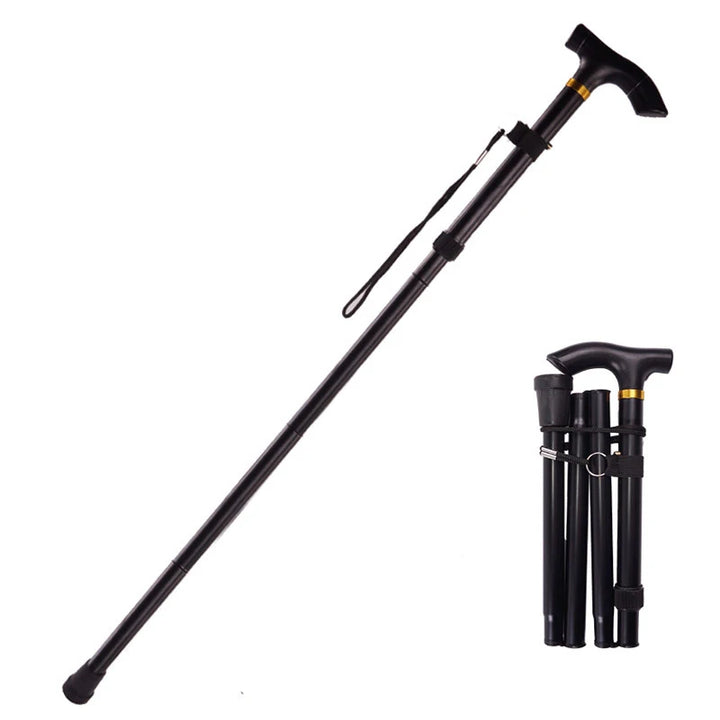 Premium Multifunctional Walking Stick – Telescopic Hiking Cane, Folding Trekking Poles for Seniors, Lightweight Aluminum 