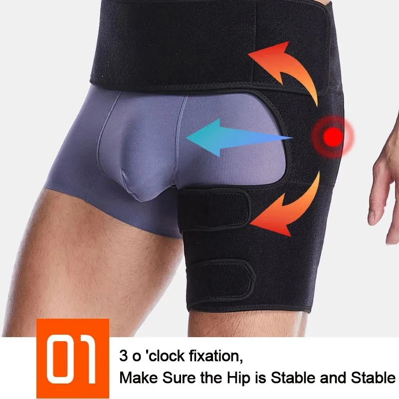 Premium Sciatica Nerve Pain Relief Compression Brace - Adjustable Groin & Thigh Support, Neoprene Warmth for Arthritis, Injur