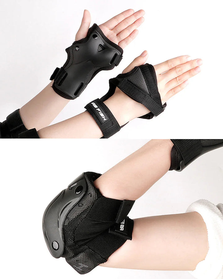 Premium Protective Gear Set for Kids & Adults – Elbow, Knee, Wrist Pads for Skateboarding, Roller Skating, BMX, Cycling, & 