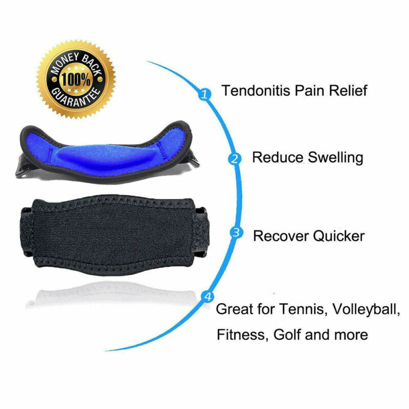 Premium Tennis Elbow Support Brace for Golfers, Epicondylitis Relief, Gym & Sport Protector, Adjustable Clasp for Badminton,