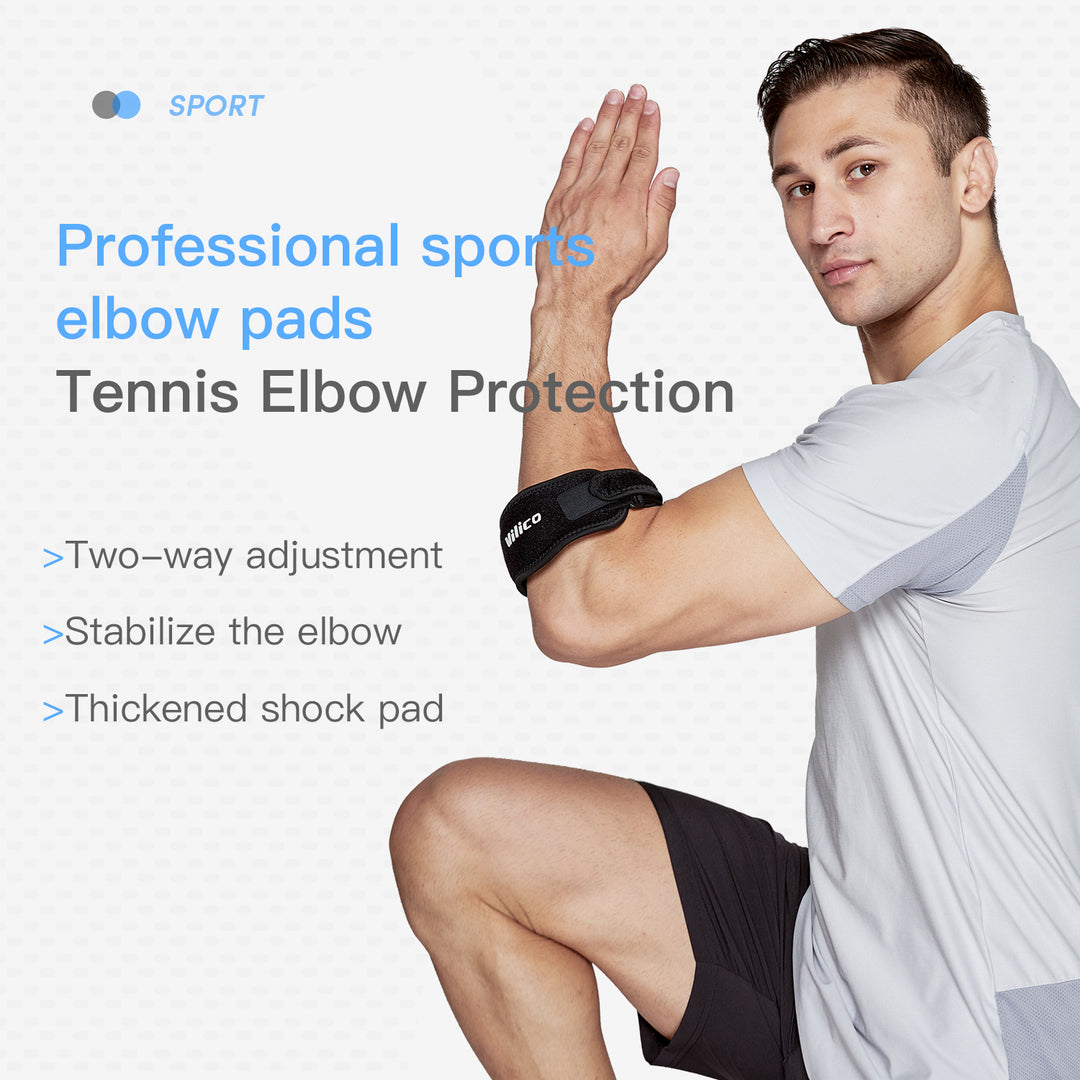 Premium Tennis Elbow Support Brace for Golfers, Epicondylitis Relief, Gym & Sport Protector, Adjustable Clasp for Badminton,
