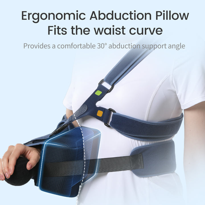 Premium Shoulder Abduction Sling Support with Pillow for Injury Recovery, Medical Immobilizer, Ventilated Mesh, Universal 