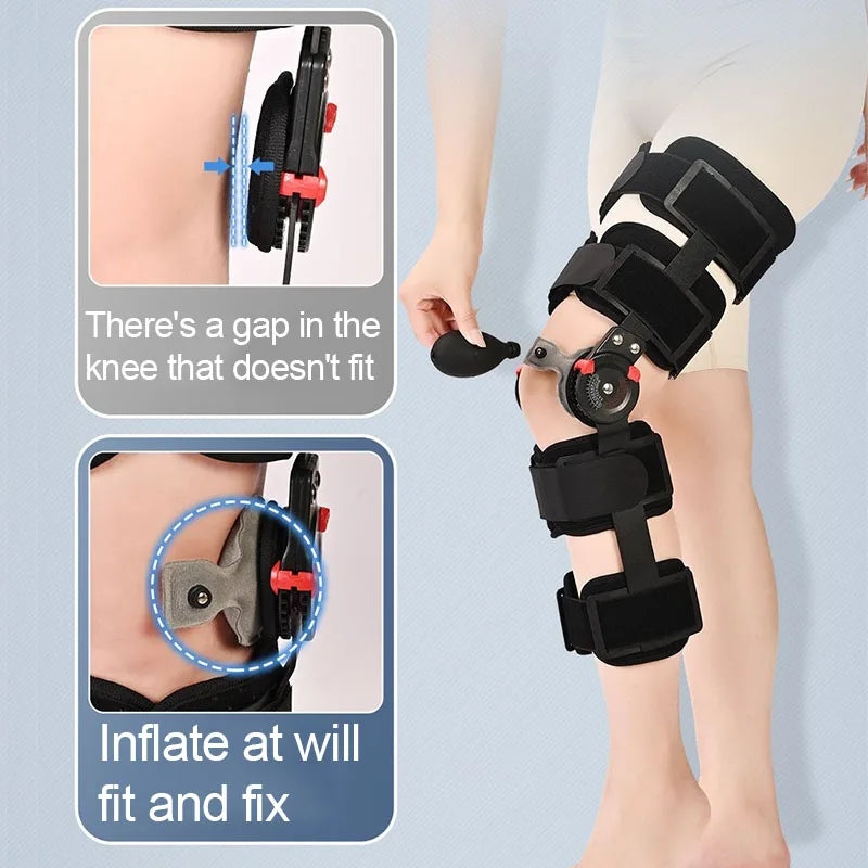 Premium Adjustable Hinged Knee Brace for Postoperative Recovery, ROM Immobilizer for ACL, MCL, Meniscus Tear, and Ligament 