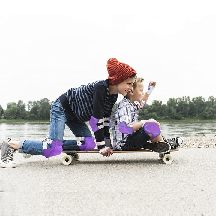 Premium Kids Knee Pads, Elbow Pads & Wrist Guards Safety Set for Ages 3-7, Adjustable Protective Gear for Boys & Girls,