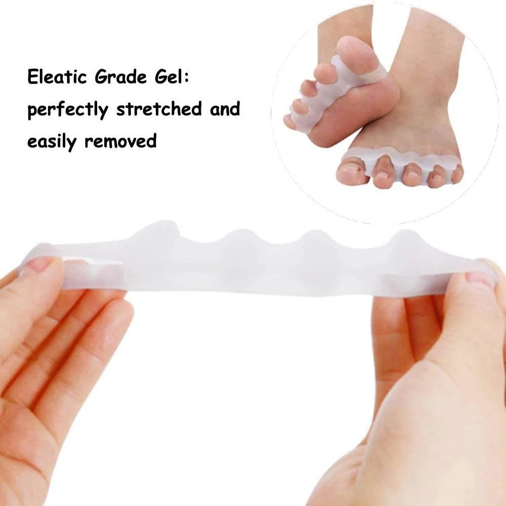 Premium Silicone Gel Bunion Corrector Toe Protector - 2PCS Orthotic Big Toe Separator & Valgus Splint, Adjustable Foot  