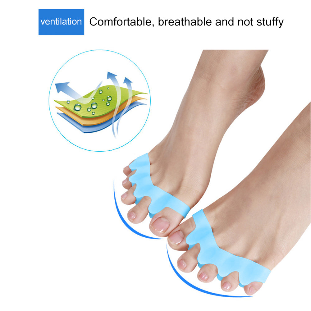 Premium Silicone Gel Bunion Corrector Toe Protector - 2PCS Orthotic Big Toe Separator & Valgus Splint, Adjustable Foot  