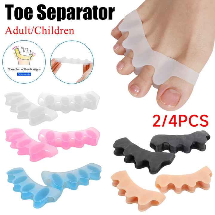 Premium Silicone Gel Bunion Corrector Toe Protector - 2PCS Orthotic Big Toe Separator & Valgus Splint, Adjustable Foot  