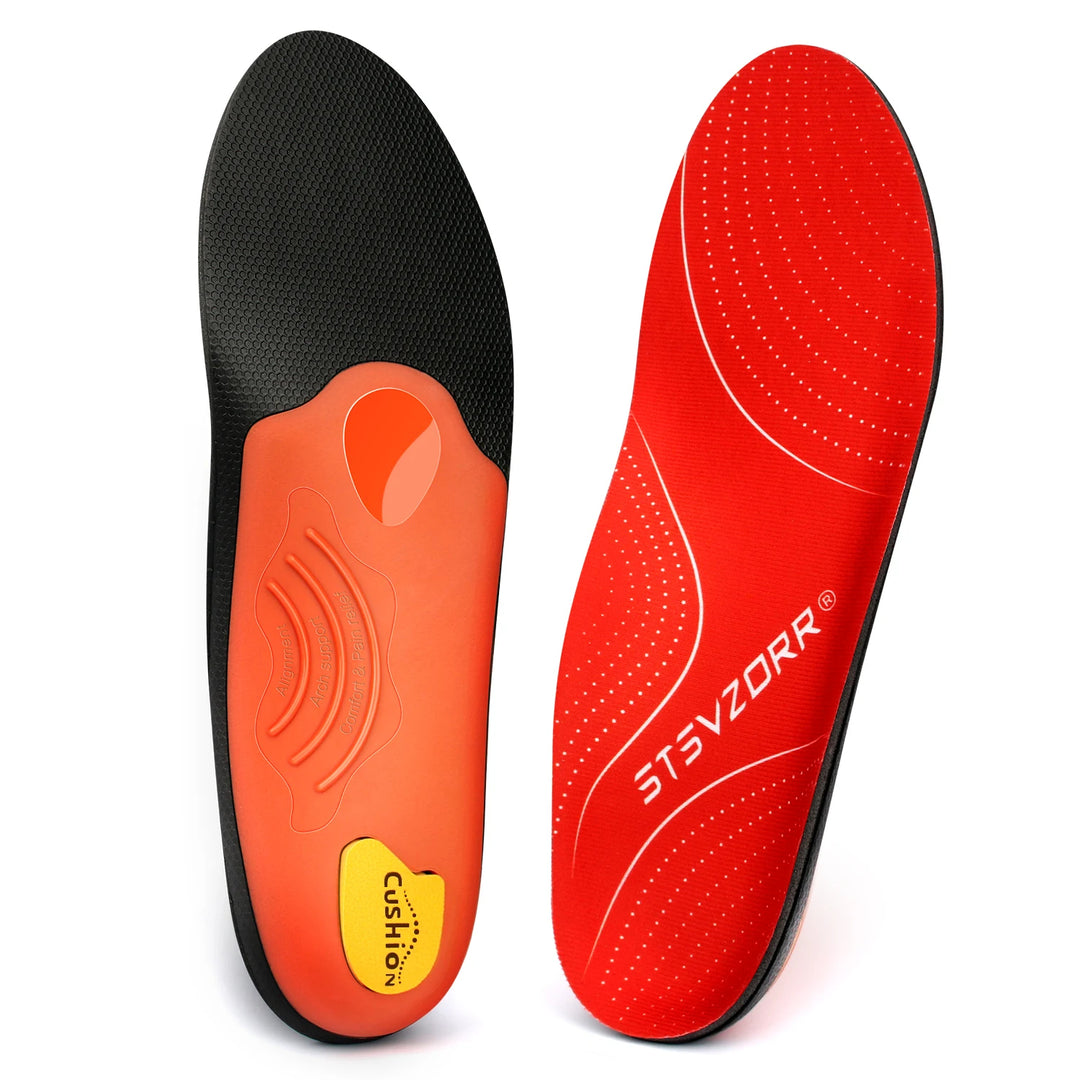 Premium Arch Support Insoles for Pain Relief - Heavy-Duty Orthotics for Flat Feet, Heel Pads, and Plantar Fasciitis in Work Boots for Men and Women - StrengthXPhysiotherapy