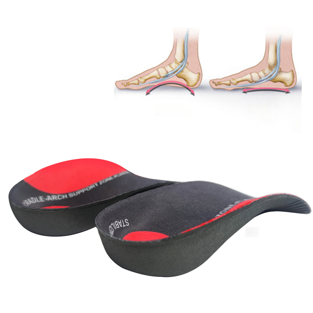 Premium Arch Support Insoles for Severe Flat Feet | Orthotic Inserts for Heel Pain, Plantar Fasciitis Relief | Unisex Shoe 