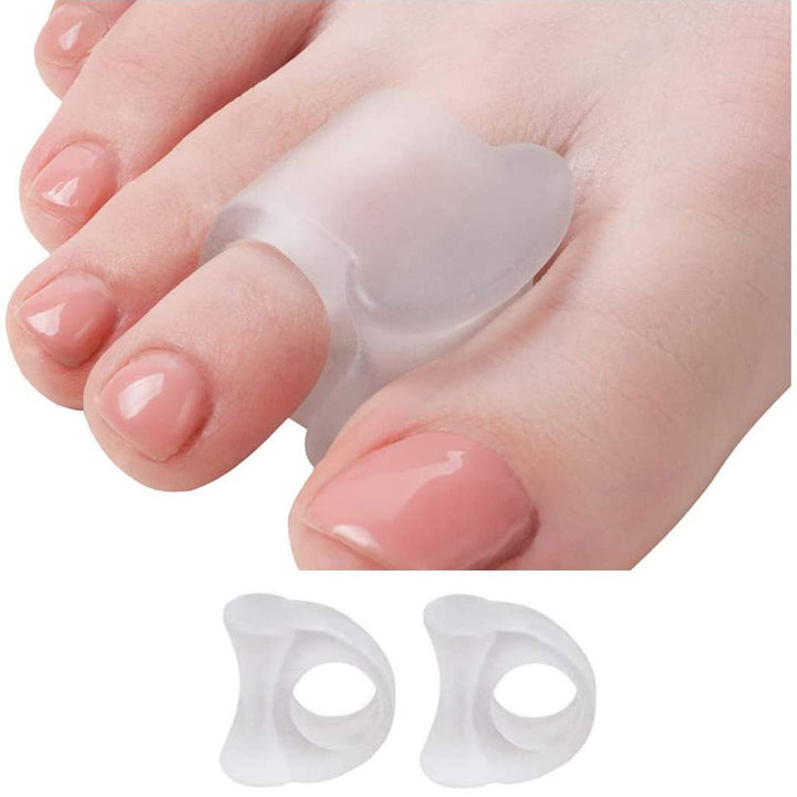 Premium Silicone Toe Separator - 2PCS Gel Bunion Corrector & Orthopedic Hallux Valgus Spacer for Foot Care, Pedicure, and 