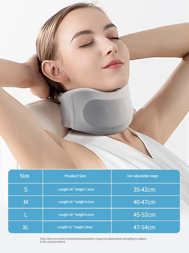Premium Silicone Neck Brace for Cervical Pain Relief, Breathable & Waterproof Support Collar for Neck Injuries, Stiffness, 