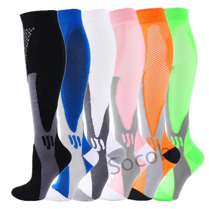 Premium Compression Socks for Men & Women – Elastic Sports, Running, Hiking, Pregnancy & Flight Socks for Varicose Veins, Swollen Legs, Marathon Support - StrengthXPhysiotherapy