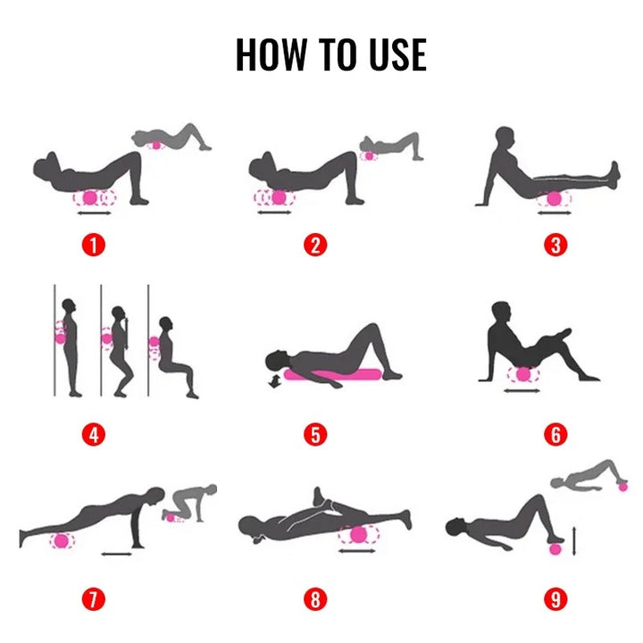 Premium EPP Foam Roller for Yoga & Fitness, 33x14cm, Muscle Relaxation & Myofascial Release, High-Density Back Massager for Post-Workout Recovery & Rehabilitation - StrengthXPhysiotherapy