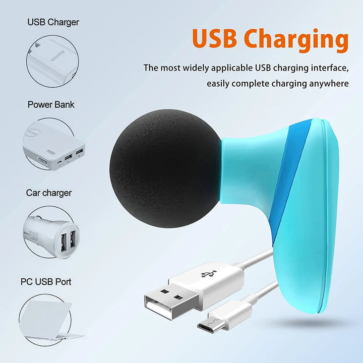 Premium Electric Handheld Massager - 6 Powerful Modes, Portable Mini Back Massager for Muscle Relief, Shoulder & Leg Tension,